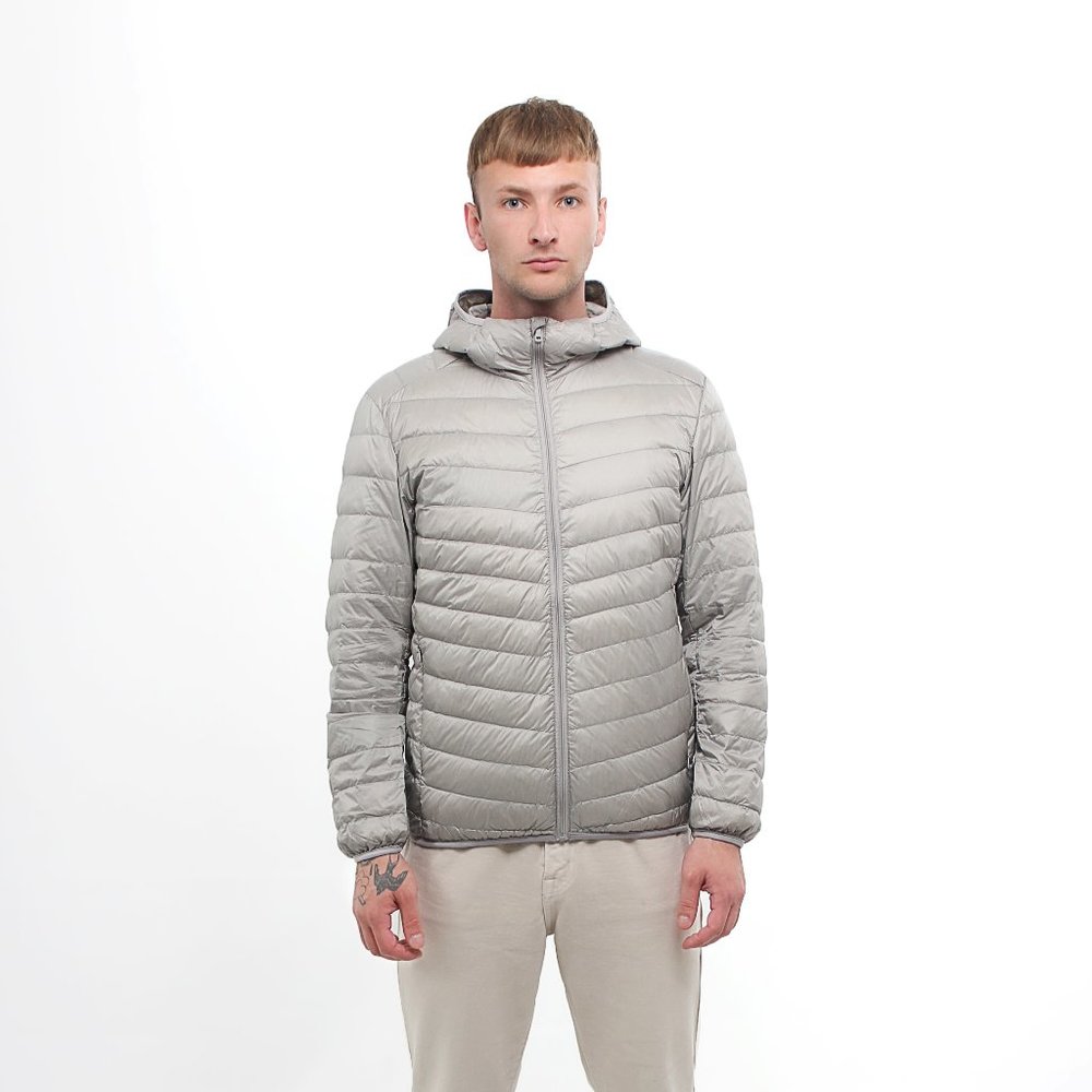 Outdoor Packable Light Jackets for Men Light Gray